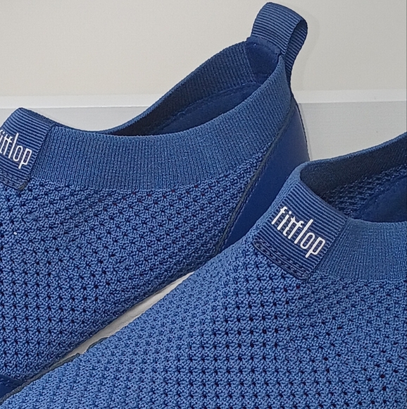 Fitflop Blue Sneakers with Knit Design - Picture 4 of 6